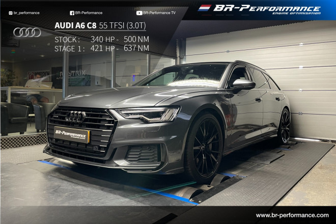 Audi A6 C8 55 TFSI (3.0T) Stufe 1 - BR-Performance Luxembourg -  Professional chiptuning