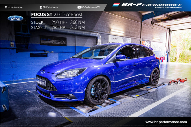 Ford Focus Mk3 Ph1 ST - 2.0T Ecoboost stage 1 - BR-Performance Luxembourg -  Professional chiptuning