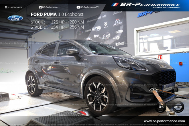 Edelsteen weekend Narabar Ford Puma 1.0T Ecoboost stage 1 - BR-Performance Luxembourg - Professional  chiptuning