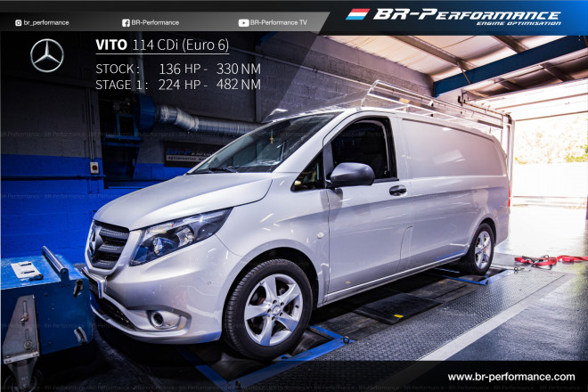 Mercedes Vito W447 116 CDI (Euro 6 D-full 10/2021 ->) Stufe 1 -  BR-Performance Luxembourg - Professional chiptuning